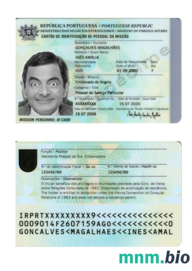 Karta identyfikacyjna Portugalii 2020-obecnie
